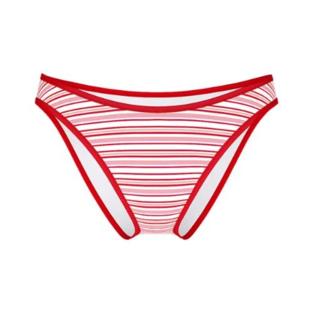New! Frankie's Bikinis x PINK Golden Hour Rib Cheeky Bottom Large 51665